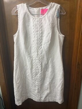 Lilly Pulitzer Sleeveless White Embroidered Turtle Dress 12